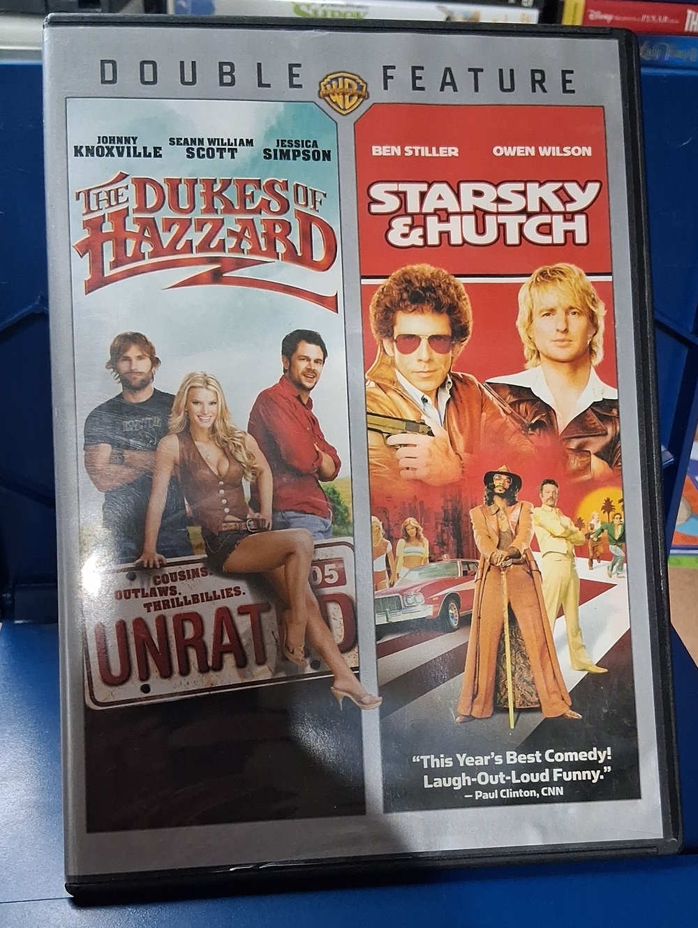 Warner Bros. Double Feature DVD Cover — Red, White, Black